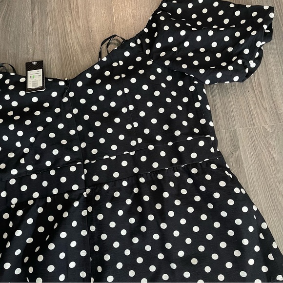 CITY CHIC NWT Black White Polka Dot Print Emma Dress Vintage inspired PLUS SIZE - Picture 5 of 12